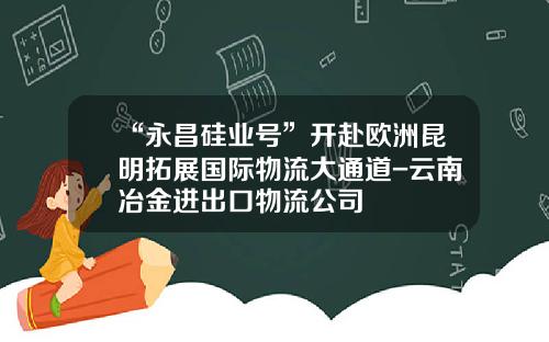 “永昌硅业号”开赴欧洲昆明拓展国际物流大通道-云南冶金进出口物流公司