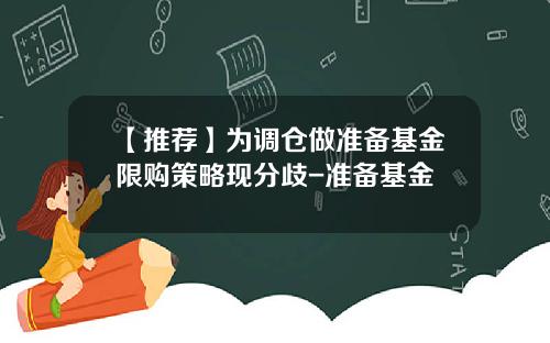 【推荐】为调仓做准备基金限购策略现分歧-准备基金