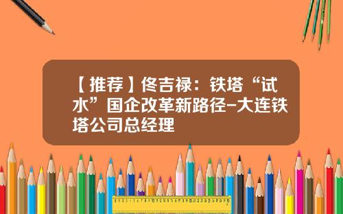 【推荐】佟吉禄：铁塔“试水”国企改革新路径-大连铁塔公司总经理
