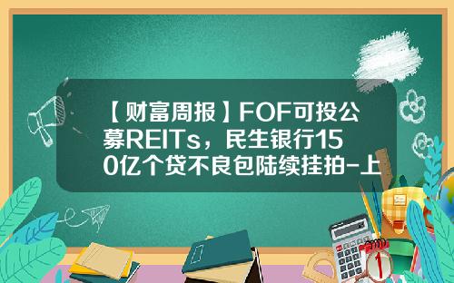 【财富周报】FOF可投公募REITs，民生银行150亿个贷不良包陆续挂拍-上投民生需求基金