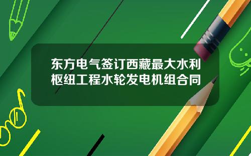 东方电气签订西藏最大水利枢纽工程水轮发电机组合同