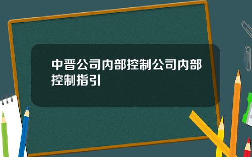 中晋公司内部控制公司内部控制指引