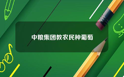 中粮集团教农民种葡萄