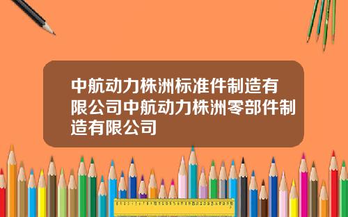 中航动力株洲标准件制造有限公司中航动力株洲零部件制造有限公司