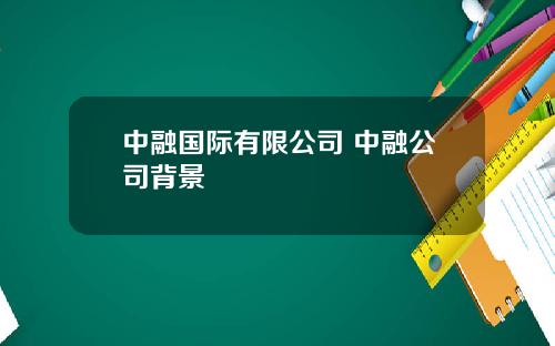 中融国际有限公司 中融公司背景