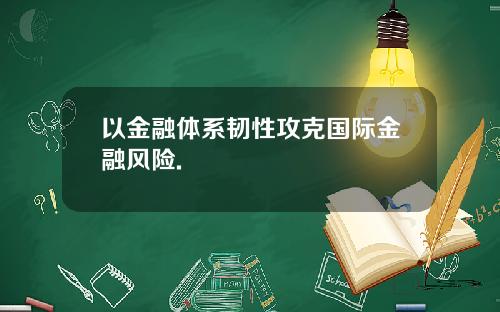 以金融体系韧性攻克国际金融风险.