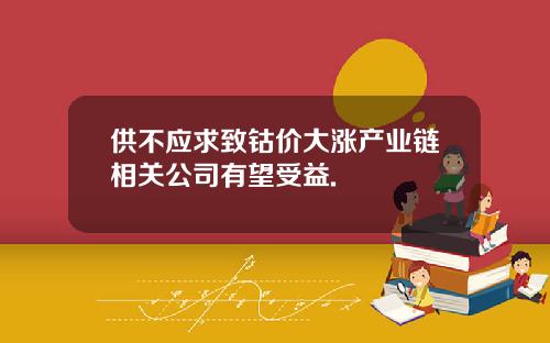 供不应求致钴价大涨产业链相关公司有望受益.