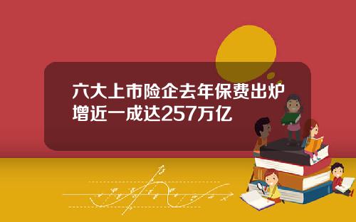 六大上市险企去年保费出炉增近一成达257万亿