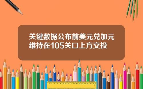 关键数据公布前美元兑加元维持在105关口上方交投