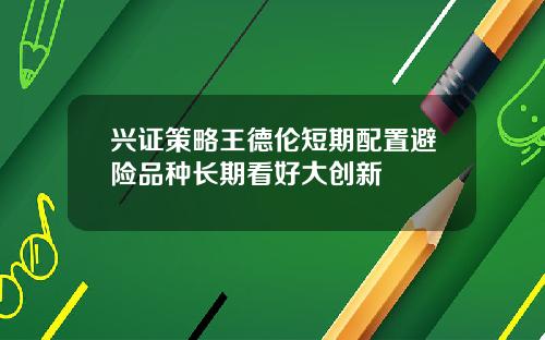 兴证策略王德伦短期配置避险品种长期看好大创新