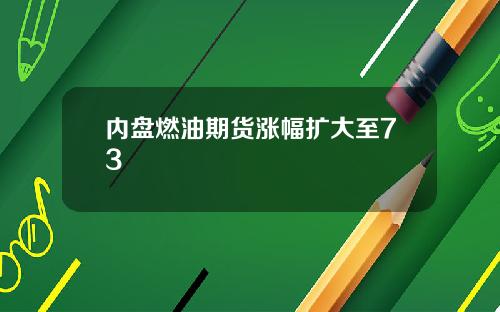 内盘燃油期货涨幅扩大至73