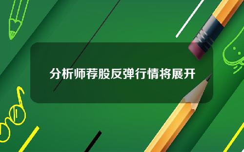 分析师荐股反弹行情将展开