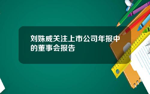 刘姝威关注上市公司年报中的董事会报告