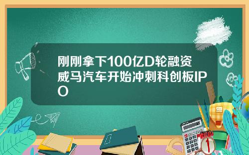 刚刚拿下100亿D轮融资威马汽车开始冲刺科创板IPO