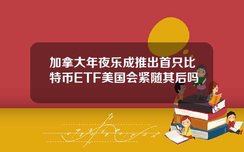 加拿大年夜乐成推出首只比特币ETF美国会紧随其后吗