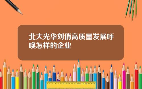 北大光华刘俏高质量发展呼唤怎样的企业