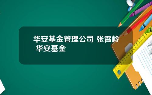 华安基金管理公司 张霄岭 华安基金