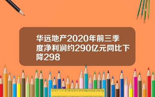 华远地产2020年前三季度净利润约290亿元同比下降298