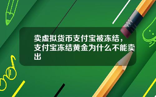 卖虚拟货币支付宝被冻结,支付宝冻结黄金为什么不能卖出
