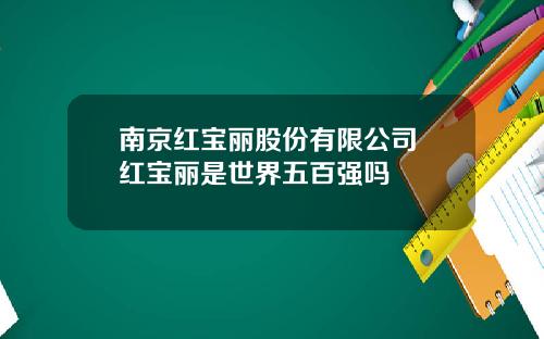 南京红宝丽股份有限公司 红宝丽是世界五百强吗