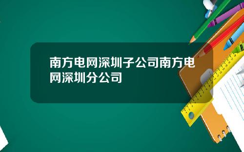 南方电网深圳子公司南方电网深圳分公司