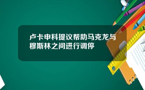 卢卡申科提议帮助马克龙与穆斯林之间进行调停