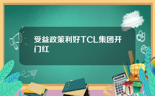 受益政策利好TCL集团开门红