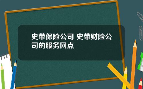 史带保险公司 史带财险公司的服务网点