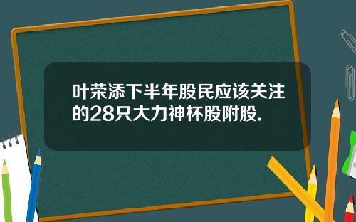叶荣添下半年股民应该关注的28只大力神杯股附股.