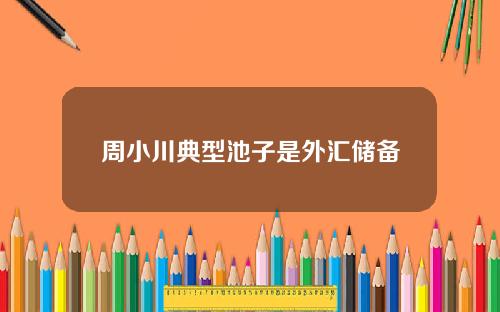 周小川典型池子是外汇储备