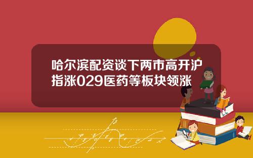 哈尔滨配资谈下两市高开沪指涨029医药等板块领涨