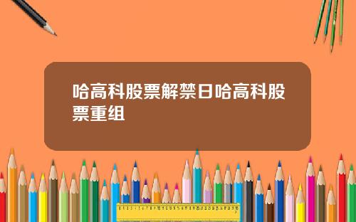 哈高科股票解禁日哈高科股票重组