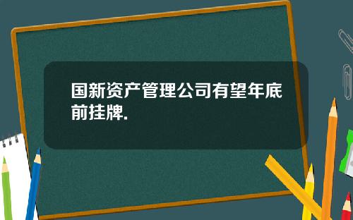 国新资产管理公司有望年底前挂牌.