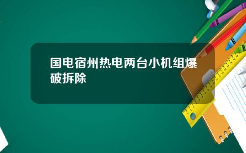 国电宿州热电两台小机组爆破拆除