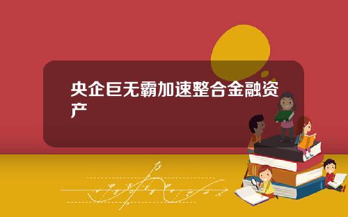央企巨无霸加速整合金融资产