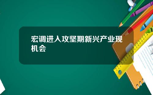 宏调进入攻坚期新兴产业现机会