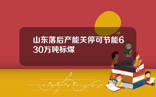 山东落后产能关停可节能630万吨标煤
