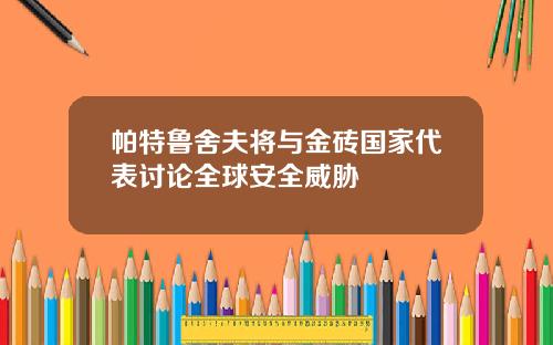 帕特鲁舍夫将与金砖国家代表讨论全球安全威胁