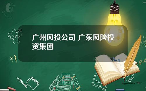 广州风投公司 广东风险投资集团