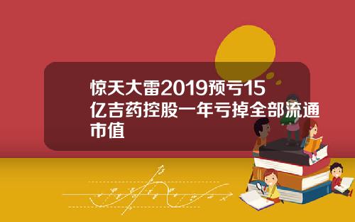 惊天大雷2019预亏15亿吉药控股一年亏掉全部流通市值