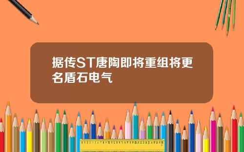 据传ST唐陶即将重组将更名盾石电气