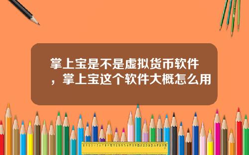 掌上宝是不是虚拟货币软件,掌上宝这个软件大概怎么用