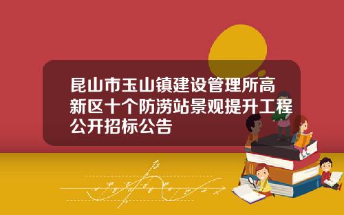 昆山市玉山镇建设管理所高新区十个防涝站景观提升工程公开招标公告