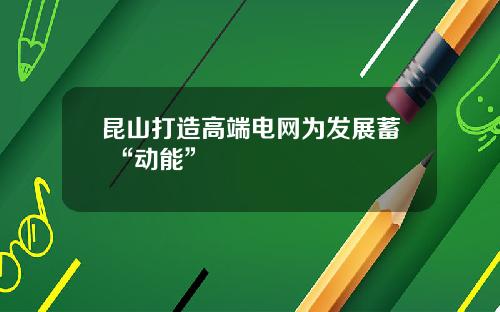 昆山打造高端电网为发展蓄 “动能”