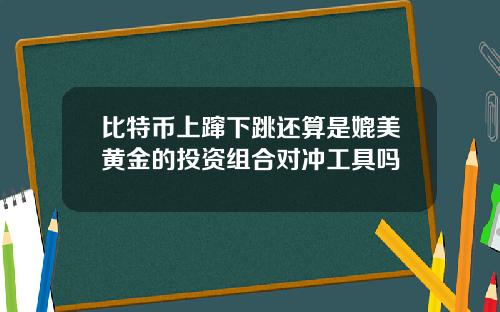 比特币上蹿下跳还算是媲美黄金的投资组合对冲工具吗