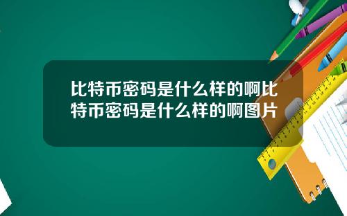 比特币密码是什么样的啊比特币密码是什么样的啊图片