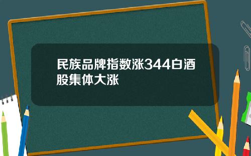 民族品牌指数涨344白酒股集体大涨
