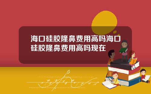 海口硅胶隆鼻费用高吗海口硅胶隆鼻费用高吗现在