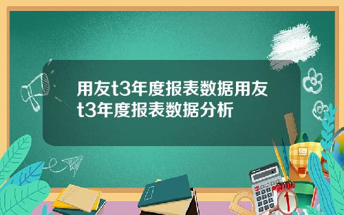 用友t3年度报表数据用友t3年度报表数据分析