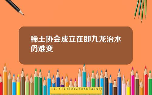 稀土协会成立在即九龙治水仍难变